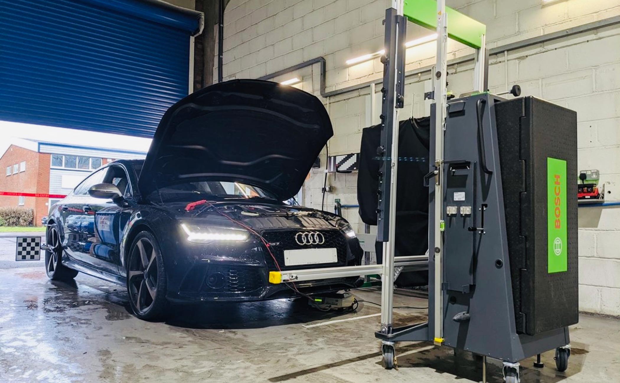 Wheel Alignment service done on audi by The BodyCentre.